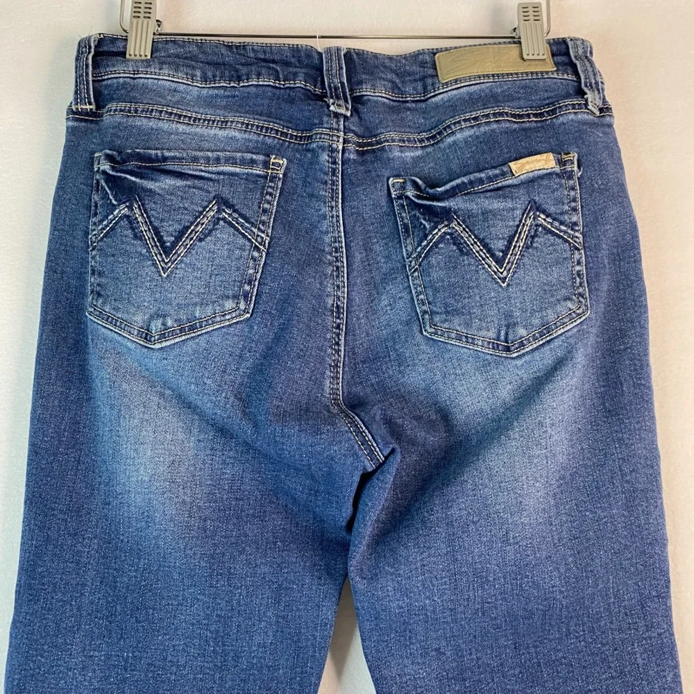 Seven7 Distressed Jeans‎ Womens Slim Straight Leg Medium Wash Denim Size 10 EUC